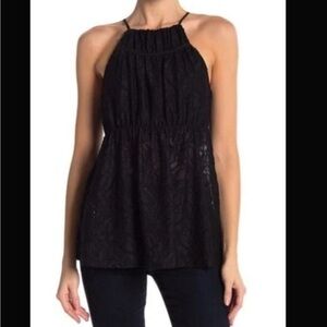 BCBG MaxazriaLace Halter Top. Size L